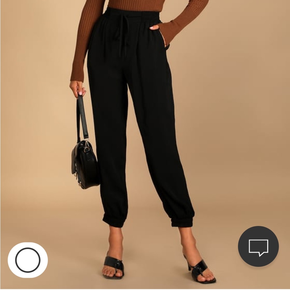 Lulus hit the jackpot black jogger pants